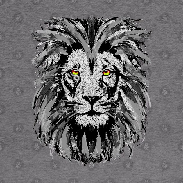 Gray Lion Apron - Gray Lion Face Apron by BigWildKiwi